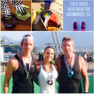 Seawheeze Half Marathon in August 2014 with the Higgins' family