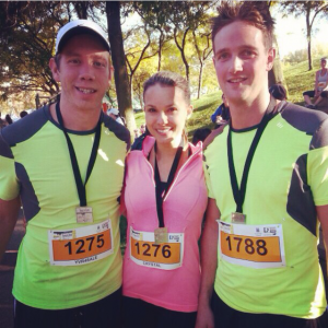Family shot at the Thanksgiving Turkey Trot in 2013