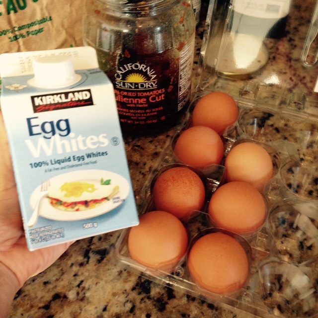 crack eggs and pour egg whites in a blender