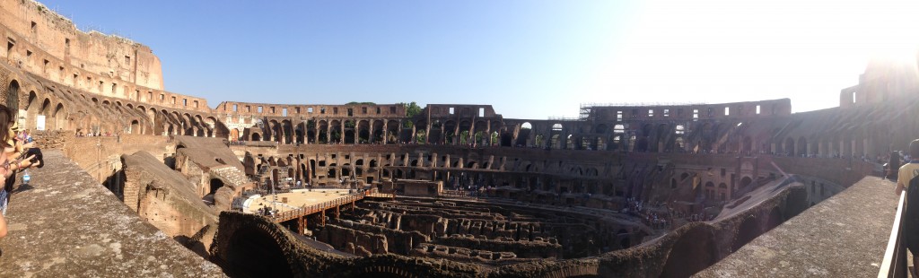 Inside the ruins of the Colloseum