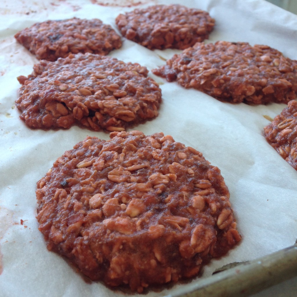 Freezer Prep Beet Burgers. They have an uncanny resemblance to beef burgers!