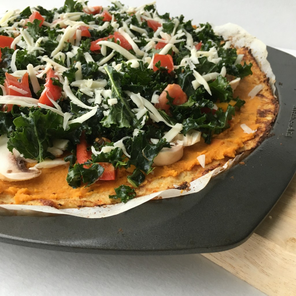 kale yam pizza