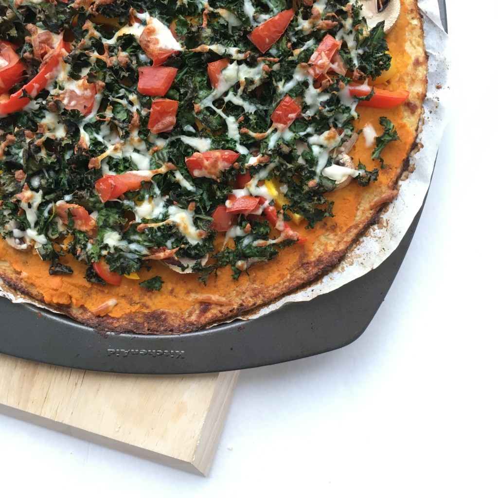 kale and sweet potato pizza