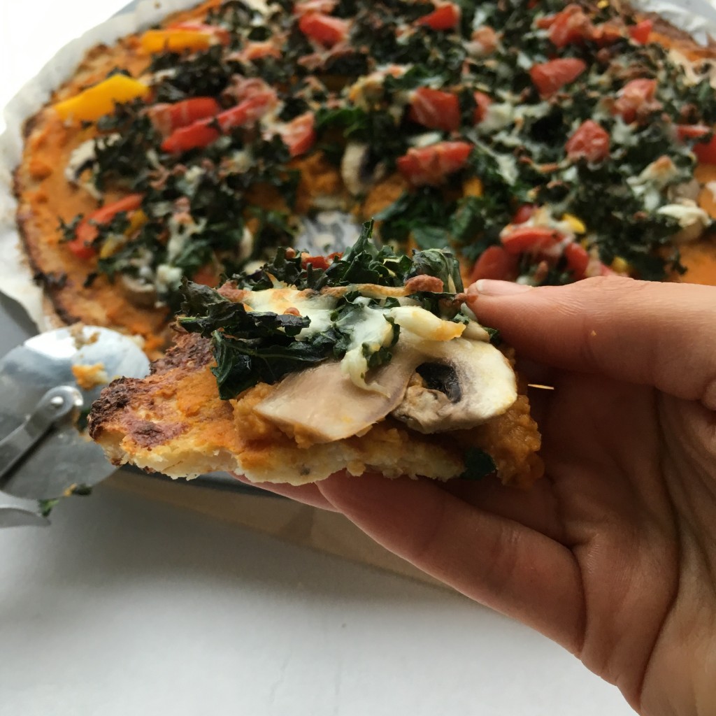 kale sweet potato pizza