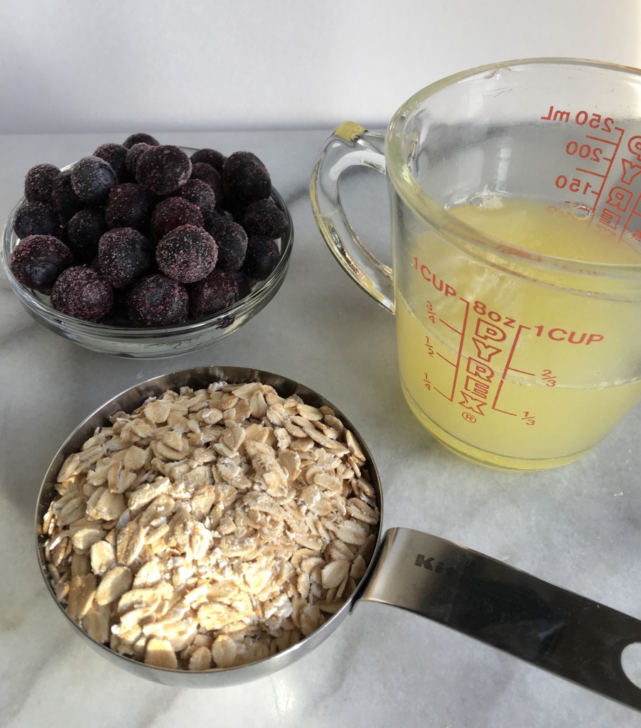 Base Ingredients - Blueberries, Oats and Egg Whites