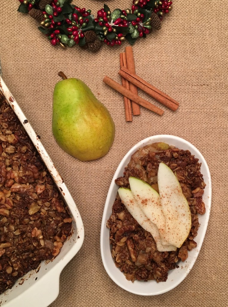 gingerbread pear crumble