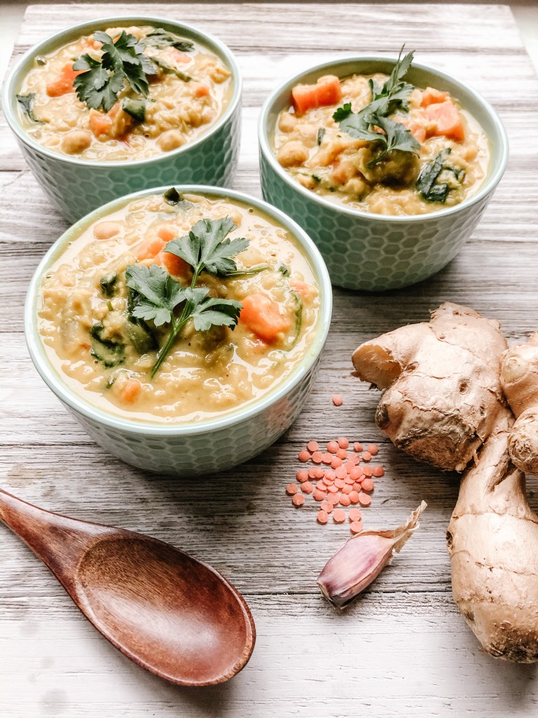 Coconut Sweet Potato Lentil Curry 